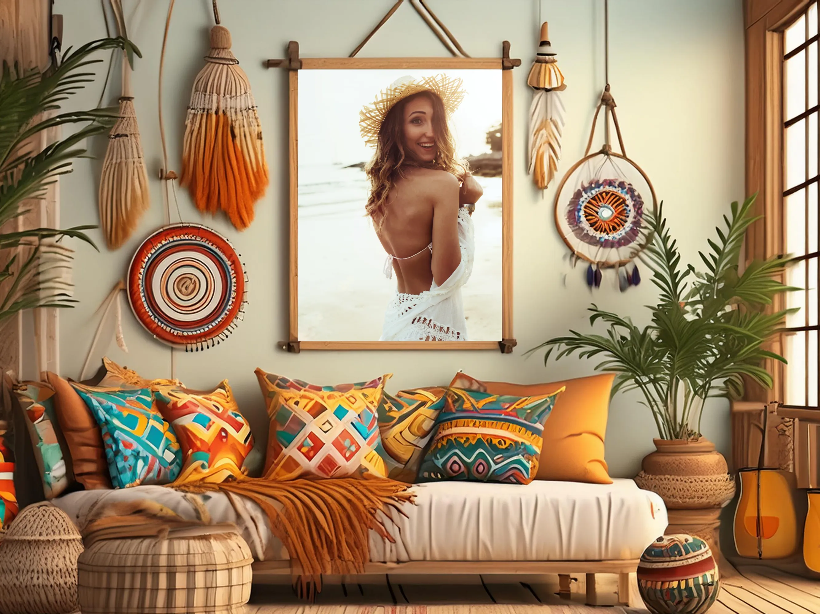 Beachside Boho Photography Printable Bohemian Wall Art