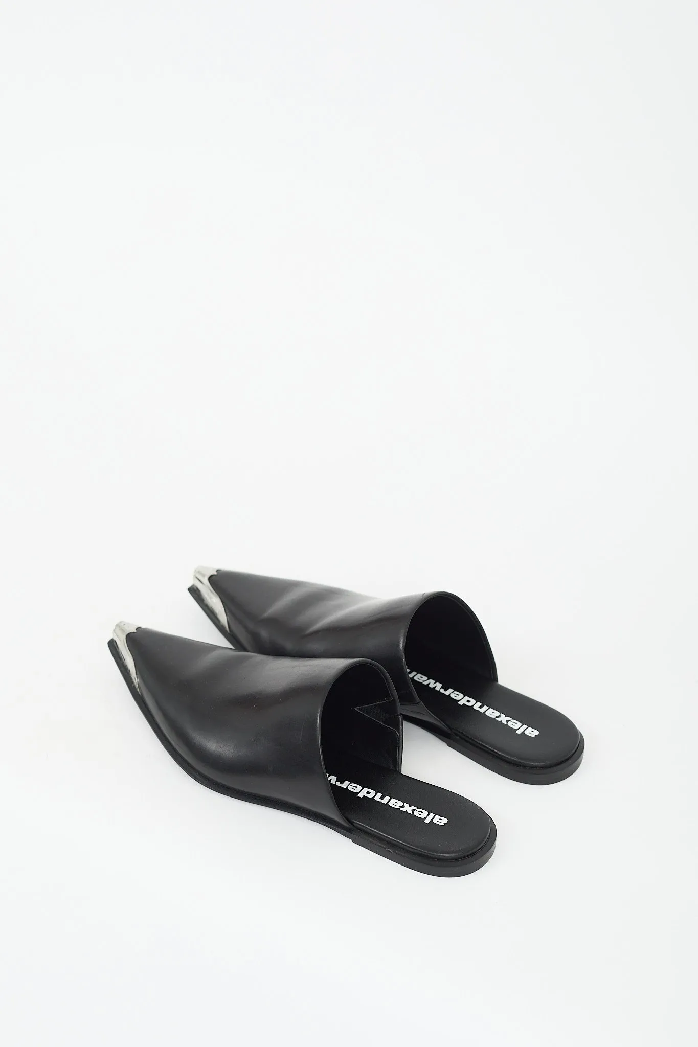 Black Leather Sullivan Western Mule