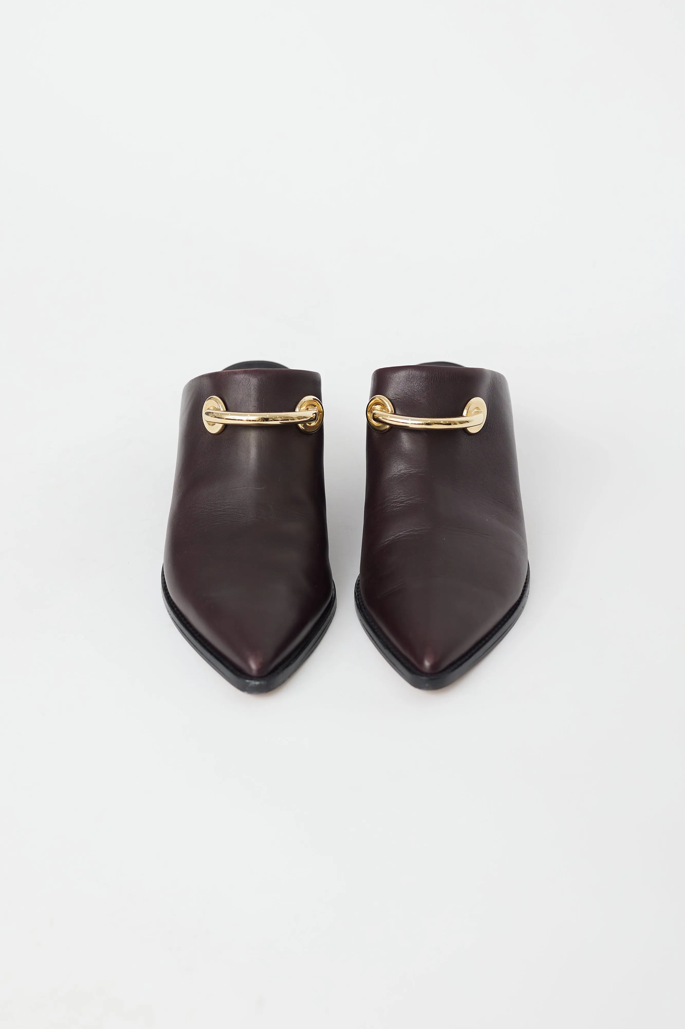 Brown & Gold Leather Mateo Mule