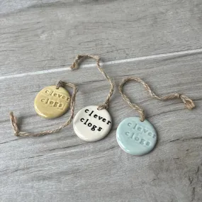 Clever Clogs Ceramic Tag
