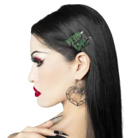 Dead Girl Text Hair Slides