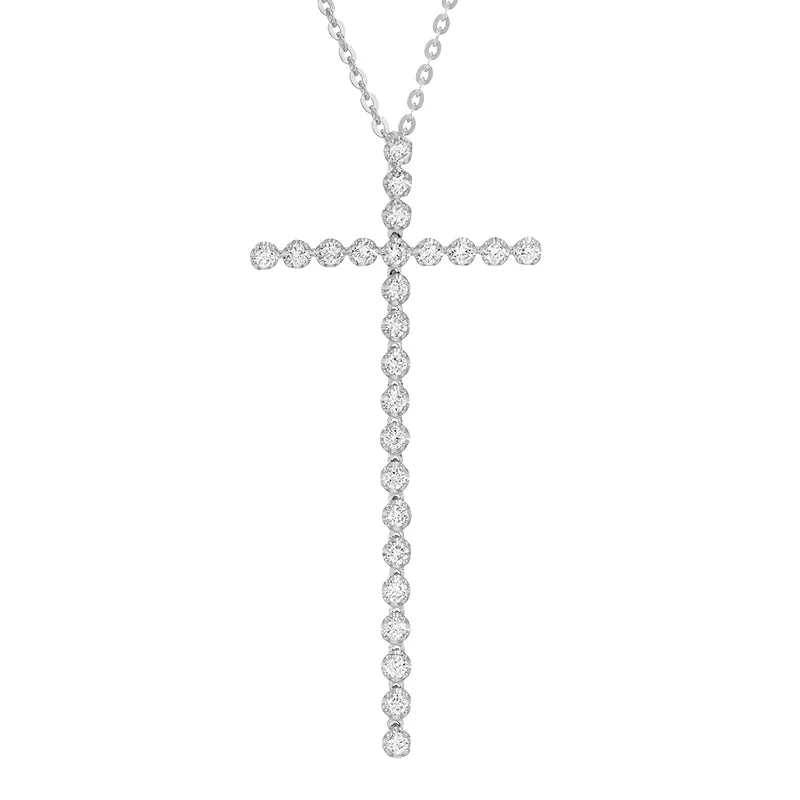 Flexible Cross with Diamonds Necklace