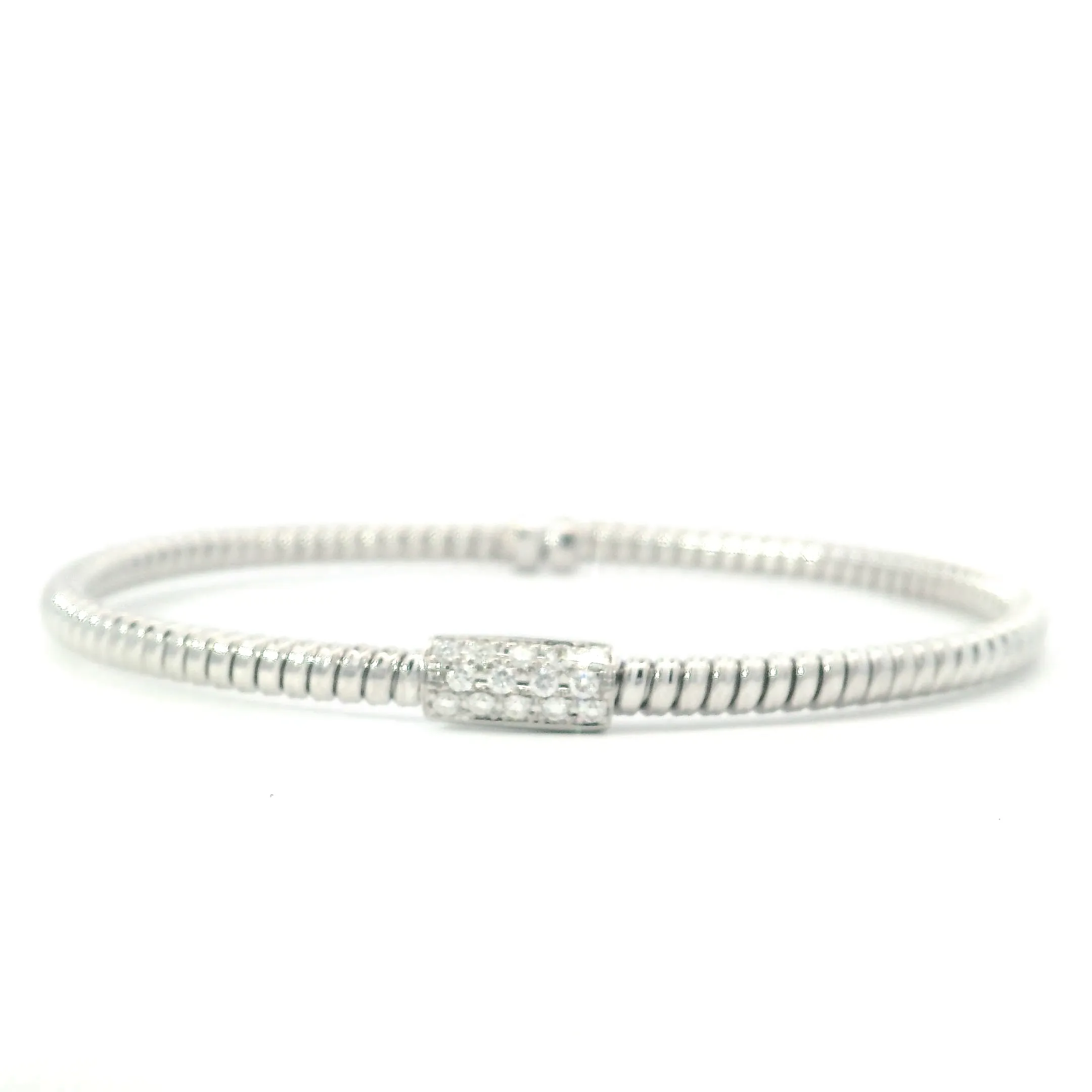 Flexible gold and diamond bracelet