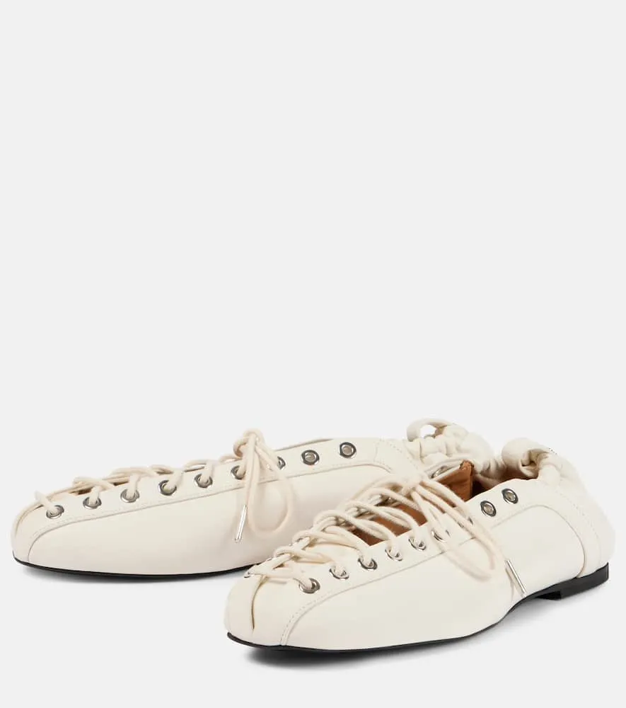 Ganni Lace-up ballet flats