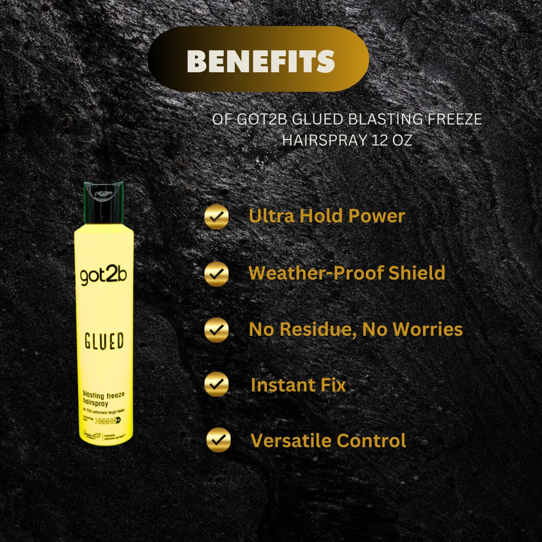 Got2b Glued Blasting Freeze Hairspray 12 oz