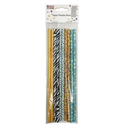 Jungle Flexible Paper Straw Mix