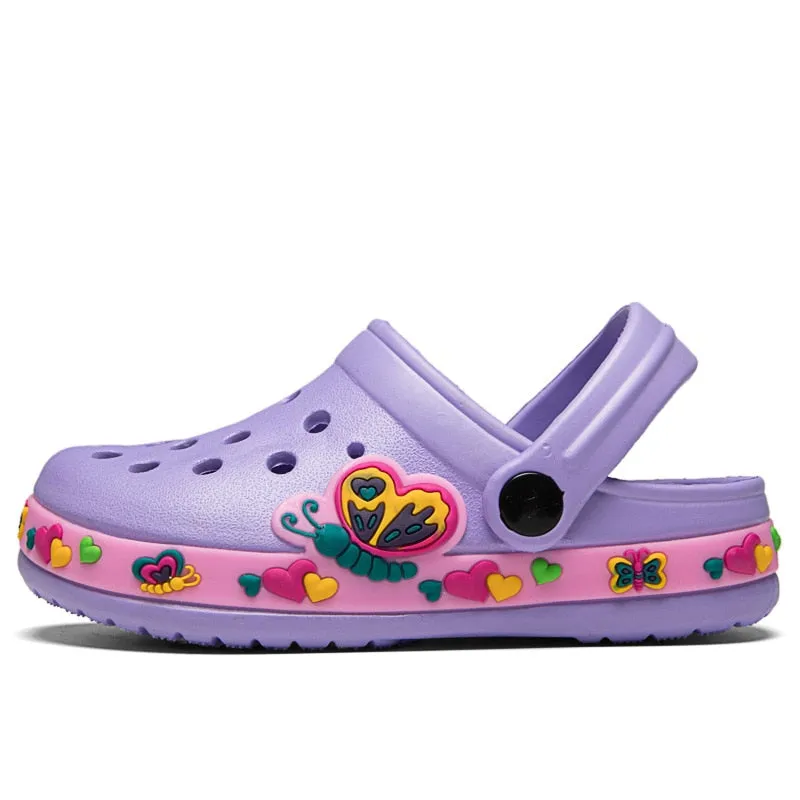 Kids Hole Garden Shoes Unicorn Dinosaur Beach Flat Sandals Slippers Child Sandals Anti Skid Slipper Summer Hole Shoes