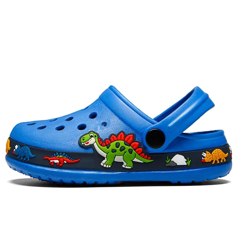Kids Hole Garden Shoes Unicorn Dinosaur Beach Flat Sandals Slippers Child Sandals Anti Skid Slipper Summer Hole Shoes