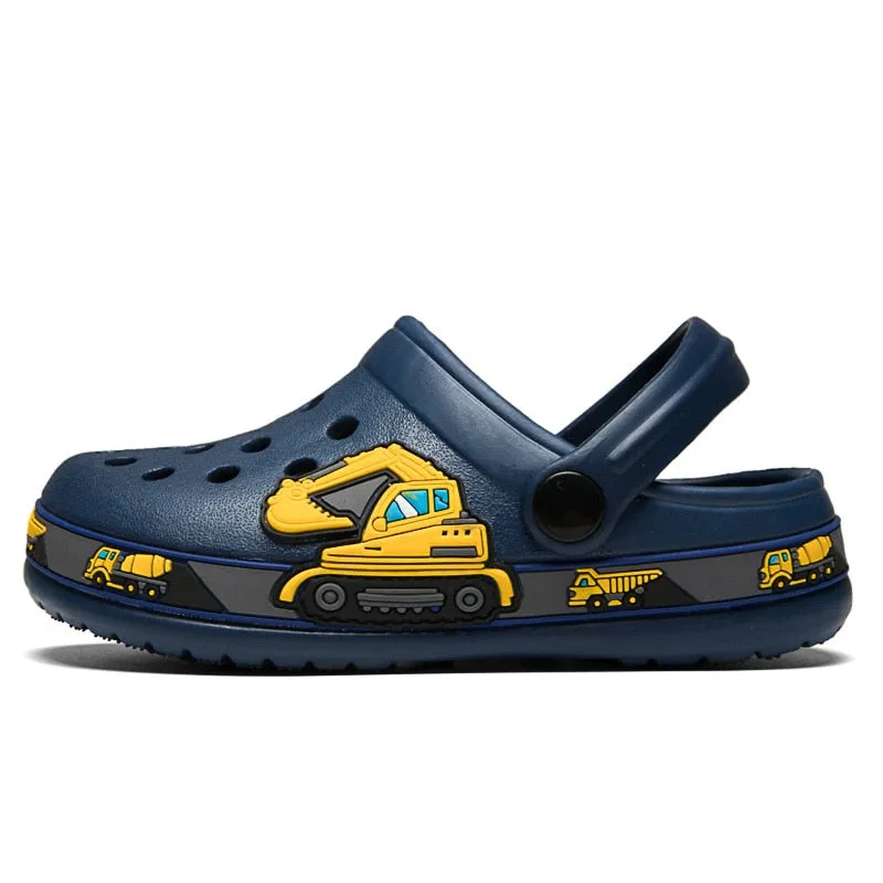 Kids Hole Garden Shoes Unicorn Dinosaur Beach Flat Sandals Slippers Child Sandals Anti Skid Slipper Summer Hole Shoes