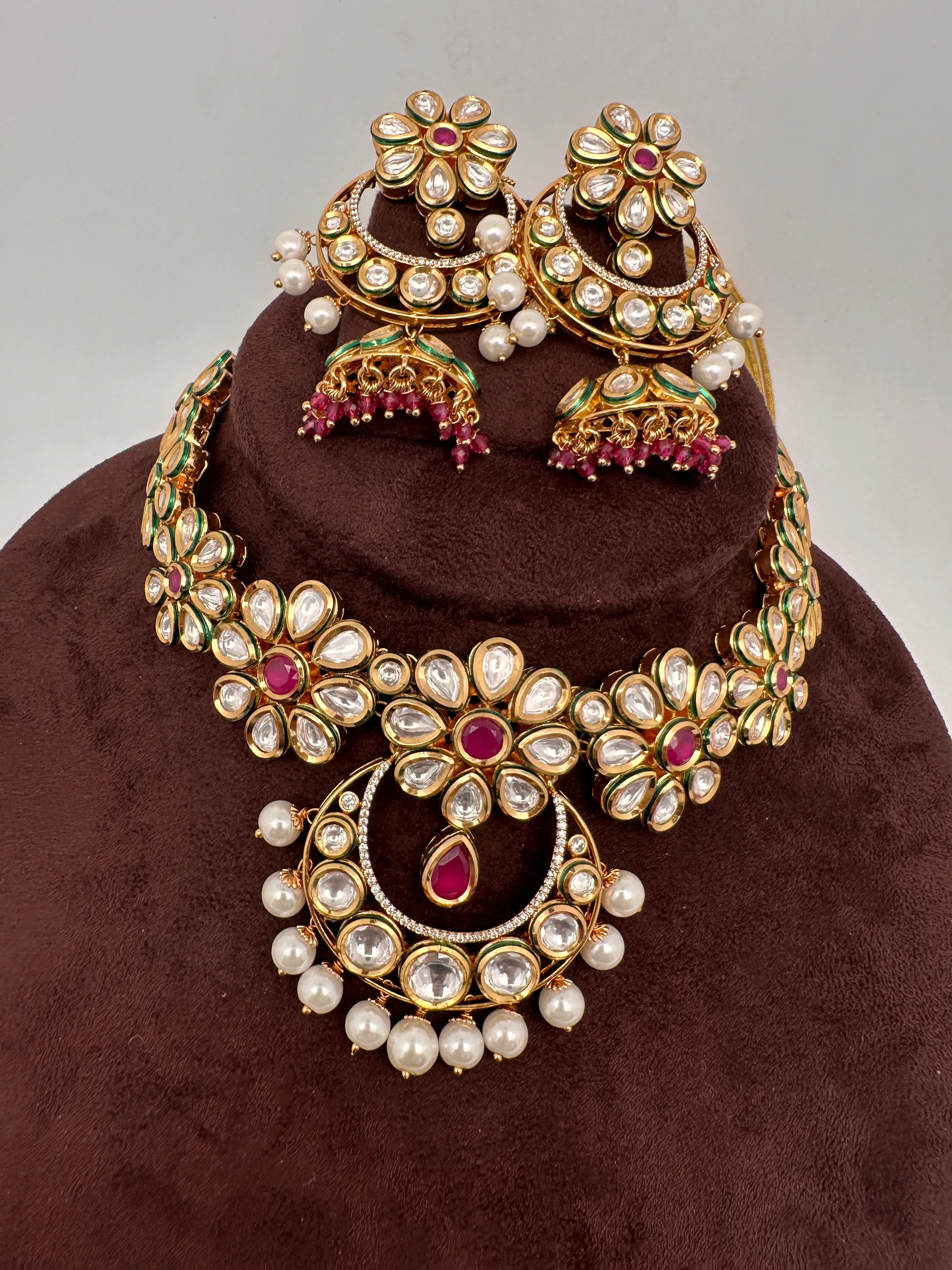 Kundan Chandbali Flexible Choker Necklace
