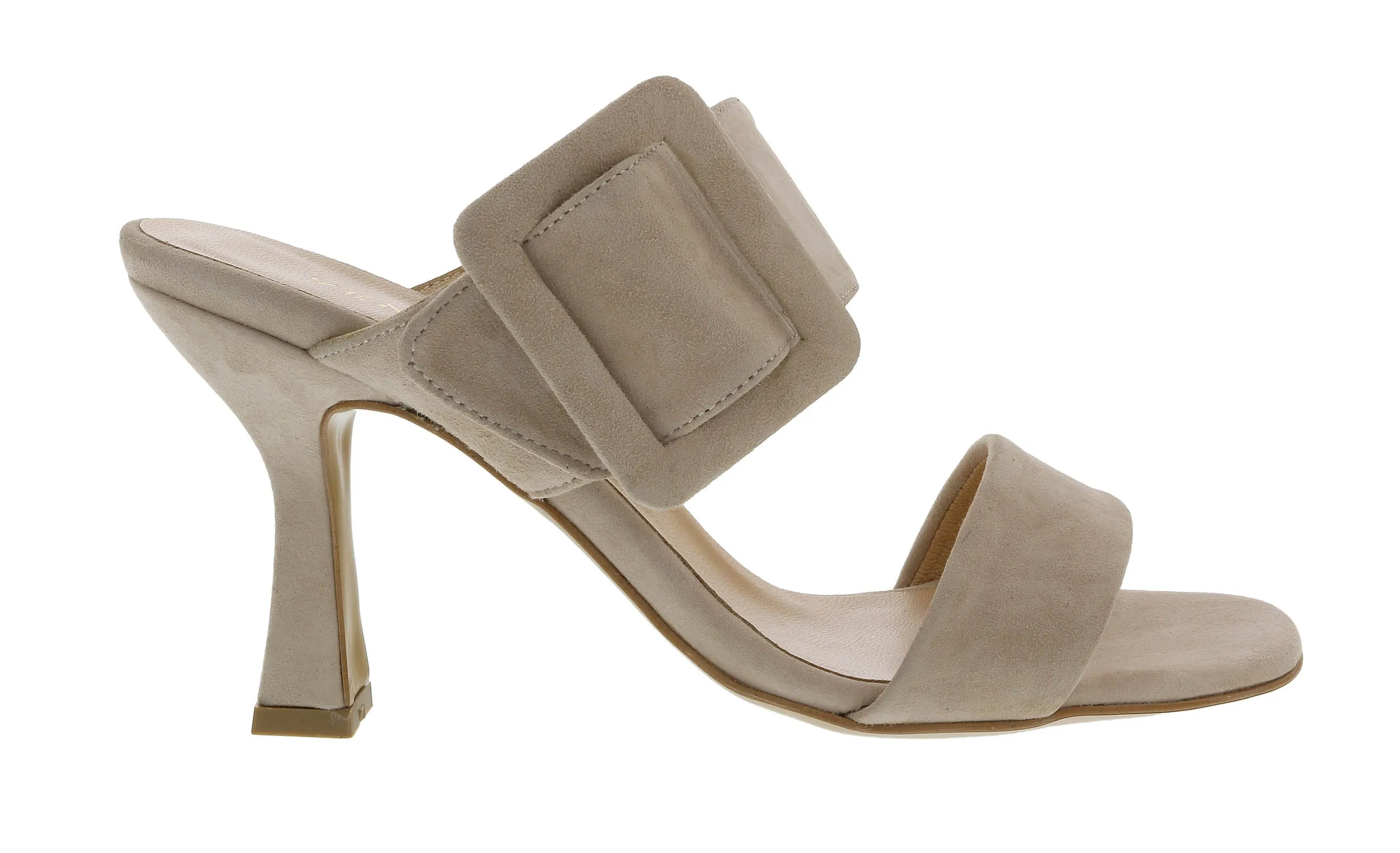 Ventutto Latte Wide Buckle High Heel Slide-