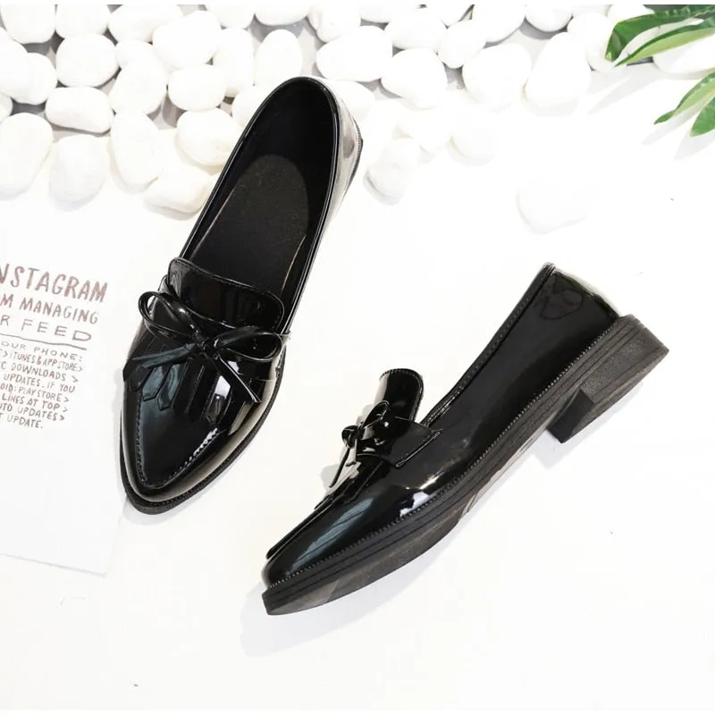 Women's Autumn Casual Leather Pointed Toe Oxfords